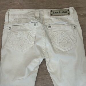 Rock Revival Women's Cream Straight Leg Jeans